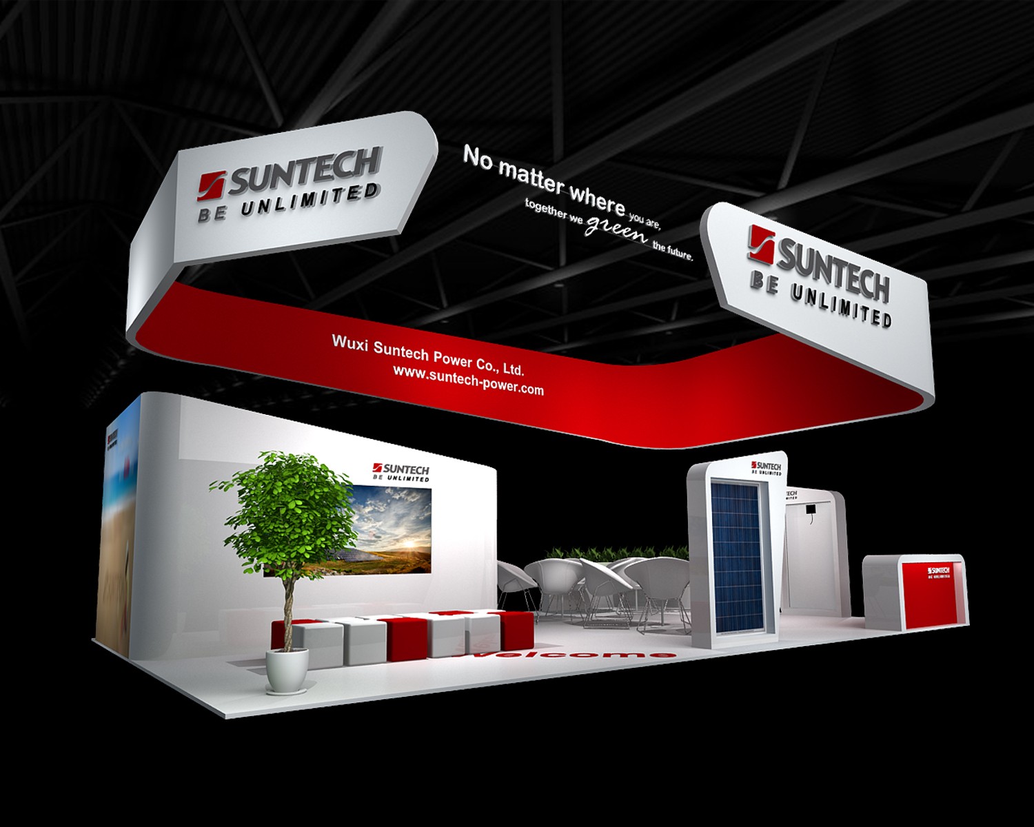 尚德太陽能展臺(tái)