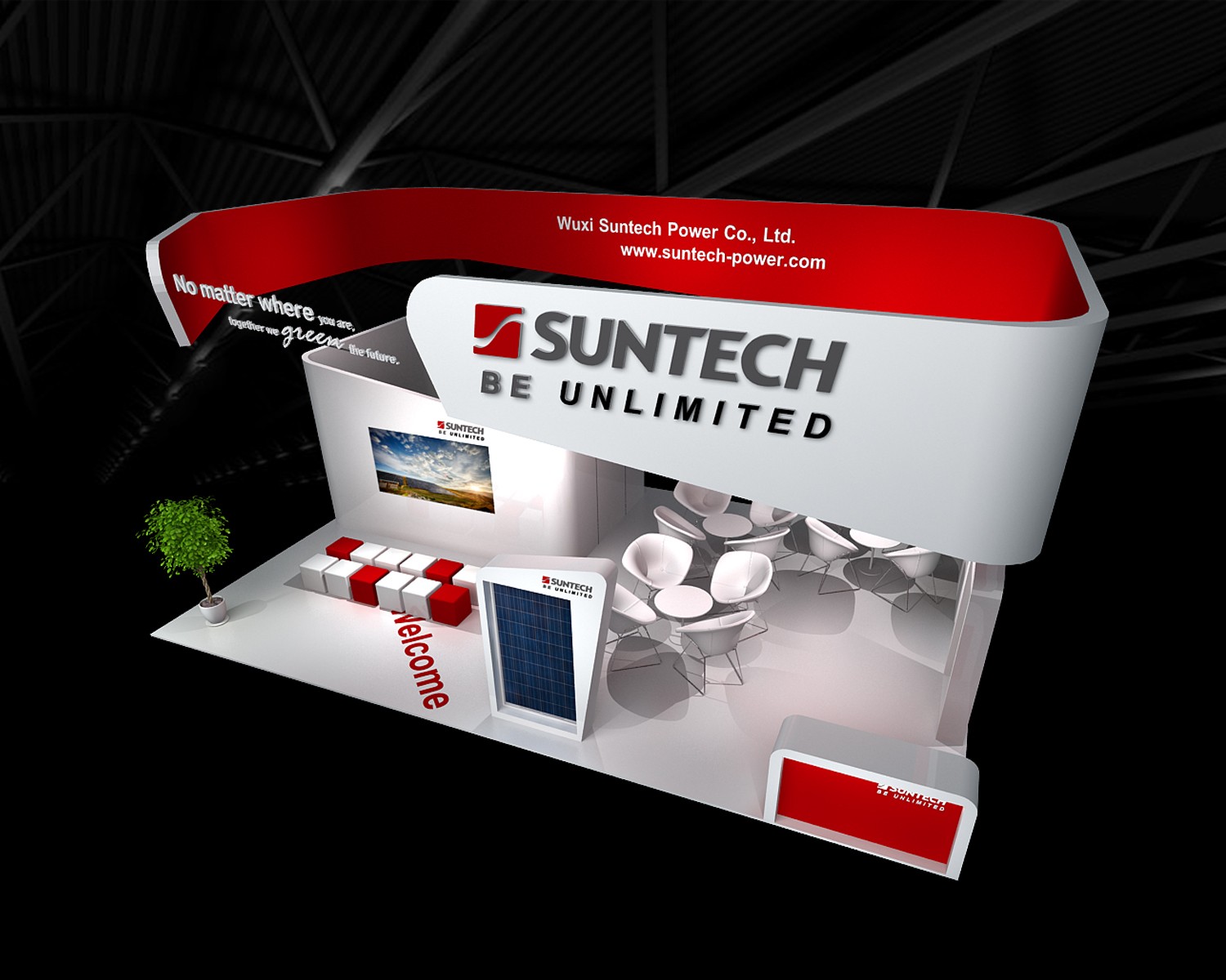 尚德太陽能展臺(tái)